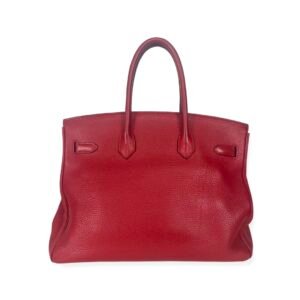 Hermès, Sac “Birkin” 35 Taurillon Clémence rouge casaque