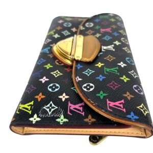 Louis Vuitton, Portefeuille « Eugénie » en toile Monogram multicolore Takashi Murakami