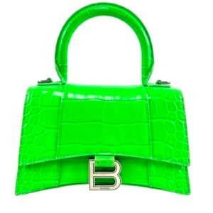 Balenciaga, Sac « Hourglass » vert néon