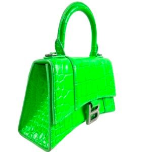 Balenciaga, Sac « Hourglass » vert néon