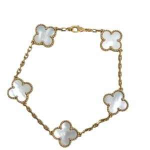 Van Cleef & Arpels, Bracelet « Alhambra » or jaune et nacre