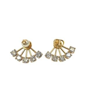 Dior, boucles d'oreilles métal doré et cristaux