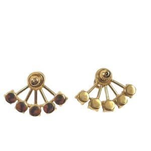 Dior, boucles d'oreilles métal doré et cristaux