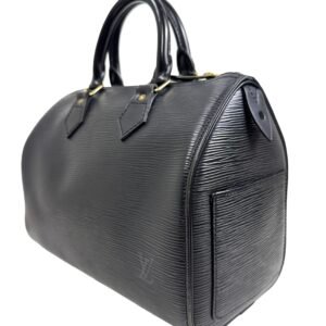 Louis Vuitton, Speedy 25 cuir épi noir