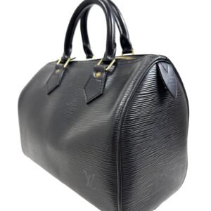 Louis Vuitton, Speedy 25 cuir épi noir