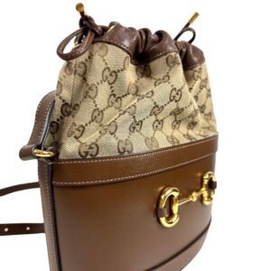 Gucci, Sac Bucket Horsebit toile GG