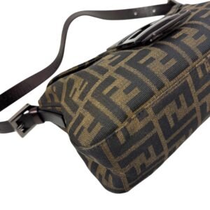 Fendi, Sac « Baguette » motif FF toile Jacquard marron