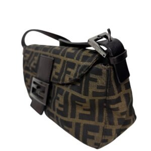 Fendi, Sac « Baguette » motif FF toile Jacquard marron