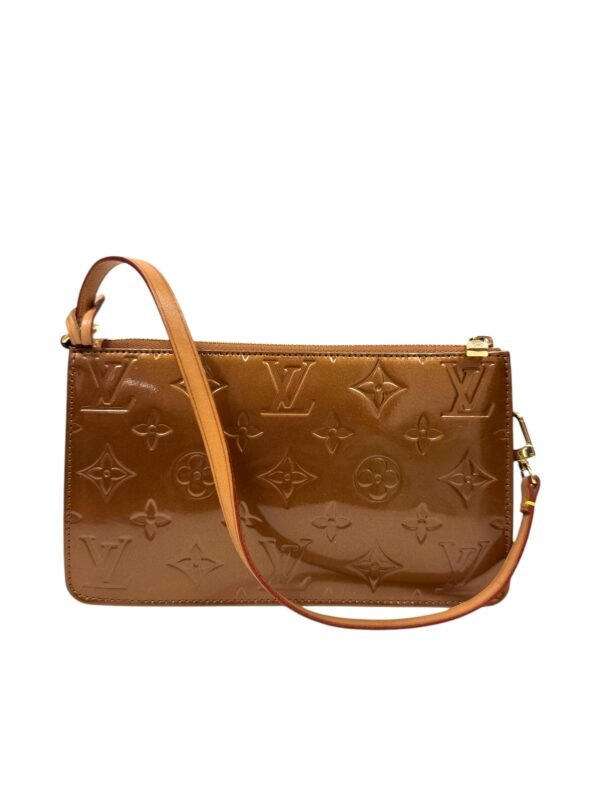 Louis Vuitton, Pochette Lexington cuir vernis bronze