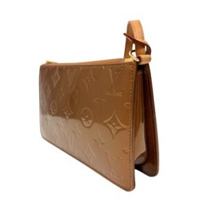 Louis Vuitton, Pochette Lexington cuir vernis bronze