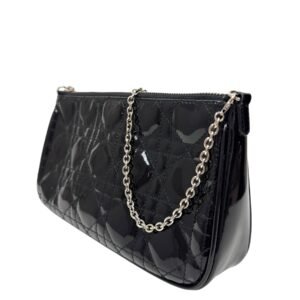 Dior, Pochette cuir vernis noir